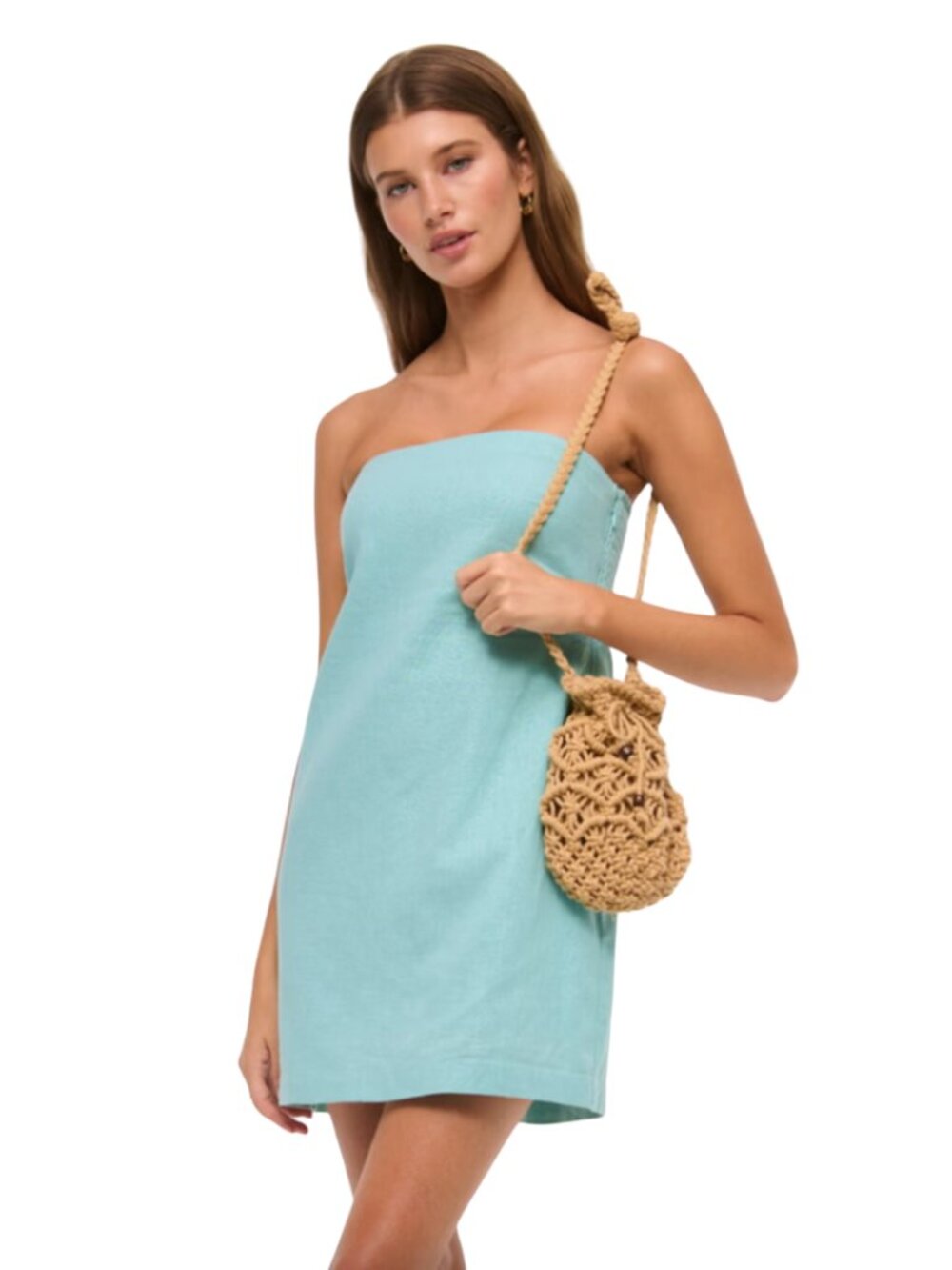 The A&F Scarlett Strapless Linen-Blend Skort